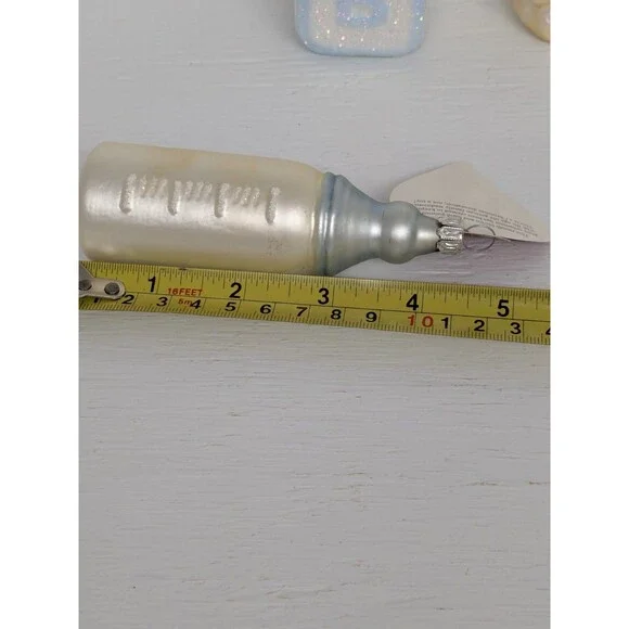 Inge Glas Glass Mouth Blown German Ornaments Baby First Christmas Set Of 3 New - Picture 4 of 16